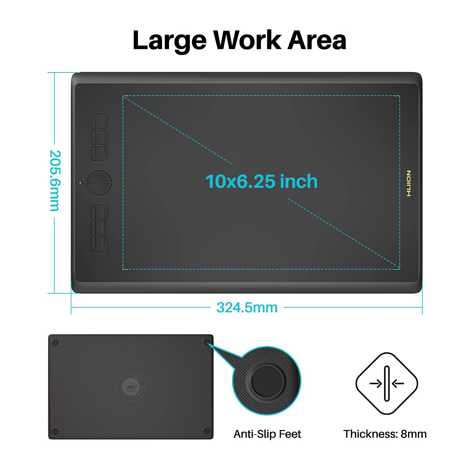10x6 Inch HUION H610X Graphics - Huion Tablet Accessories review and price