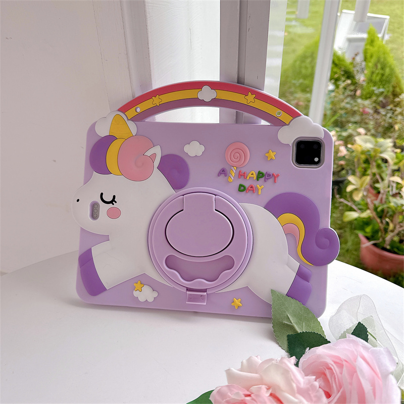 Cartoon Unicorn Kids Stand Tab - Tablet A9 Accessories review and price