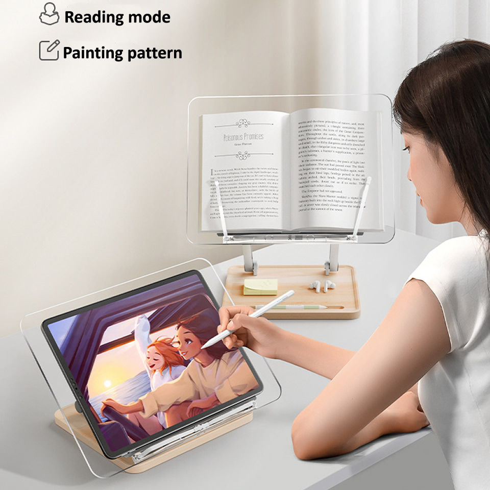 Wooden Reading Stand with Ligh - Laptop Tablet Accessories review and price