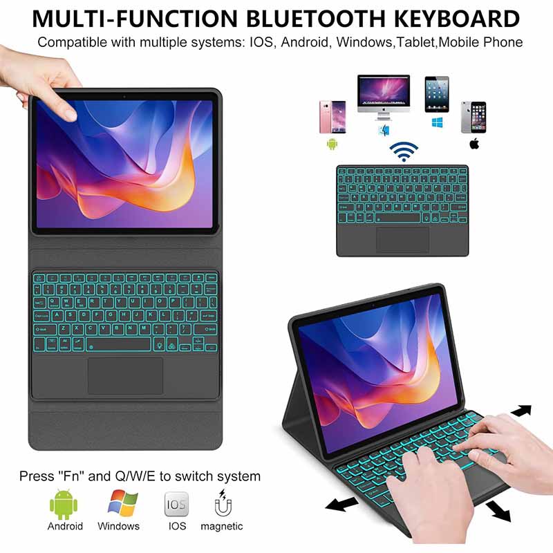 Touch Backlight Keyboard Case  - Bluetooth Trackpad review and price